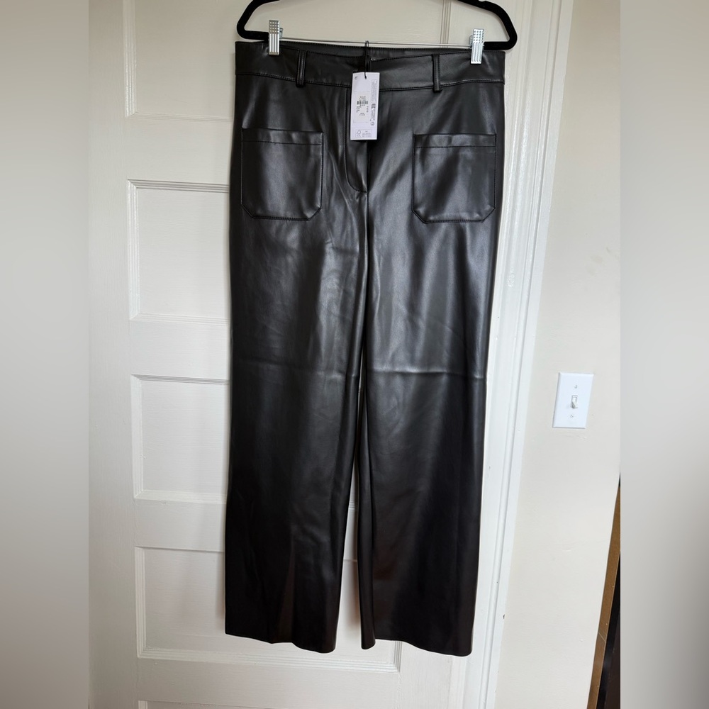 Black Faux Leather Pants